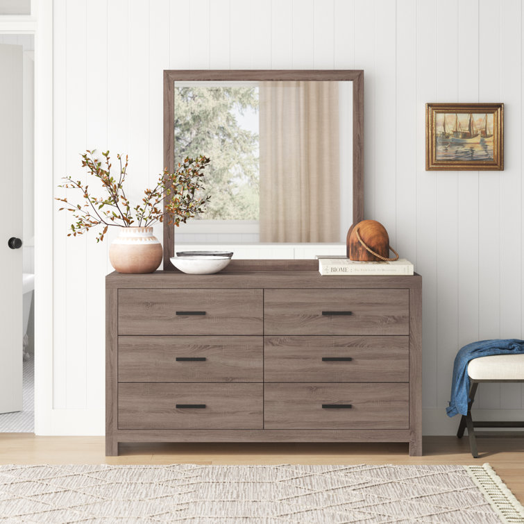 Home square 2 piece set with 6 drawer double dresser and 5 drawer chest in coffee discount